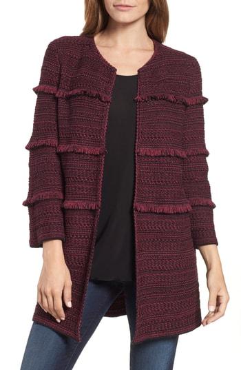 Women's Nic+zoe Fringe Pop Jacket - Purple