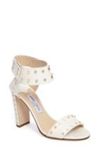 Women's Jimmy Choo Veto Studded Ankle Cuff Sandal .5us / 38.5eu - White