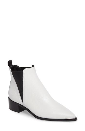 Women's Acne Studios 'jensen' Pointy Toe Bootie Us / 35eu - White