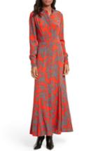 Women's Diane Von Furstenberg Print Silk Maxi Shirtdress