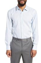 Men's Boss Jesse Slim Fit Easy Iron Check Dress Shirt - Blue