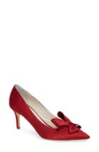 Women's Something Bleu Caitlin Bow Pointy Toe Pump M - Red