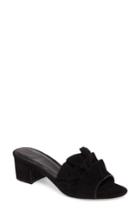 Women's Joie Mai Ruffle Slide Sandal Us / 37eu - Black