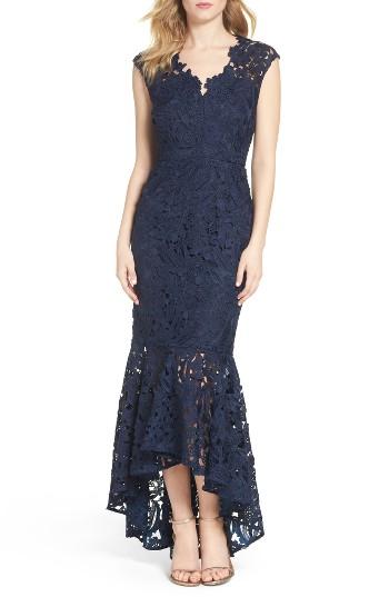 Women's Shoshanna Evangelina High/low Gown - Blue