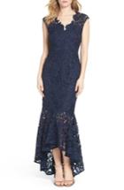 Women's Shoshanna Evangelina High/low Gown - Blue