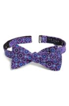 Men's Ted Baker London Medallion Silk Bow Tie, Size - Purple