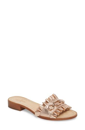 Women's Kate Spade New York Beau Slide Sandal M - Metallic
