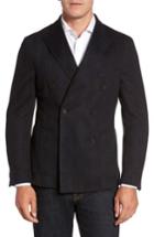 Men's Flynt Classic Fit Jersey Double-breasted Sport Coat R - Black