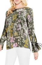 Women's Vince Camuto Bell Cuff Country Floral Blouse, Size - Green