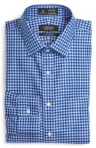 Men's Nordstrom Men's Shop Smartcare(tm) Traditional Fit Check Dress Shirt .5 36 - Blue