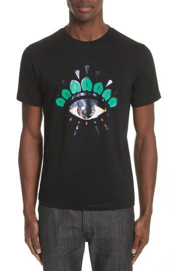 Men's Kenzo Eye Print Graphic T-shirt - Black