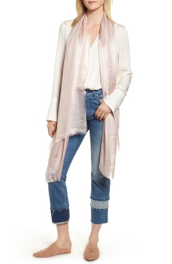 Women's Nordstrom Shimmer Wrap, Size - Pink