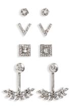 Women's Bp. 4-pack Crystal Earrings & Ear Cuffs