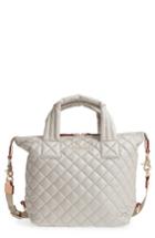 Mz Wallace Small Sutton Quilted Oxford Nylon Tote - Beige
