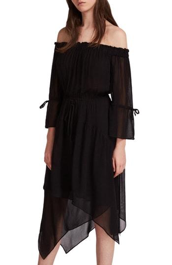 Women's Allsaints Rina Off The Shoulder Dress - Black