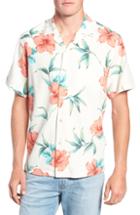 Men's Tori Richard Sultry Hib Regular Fit Silk Blend Camp Shirt - Ivory