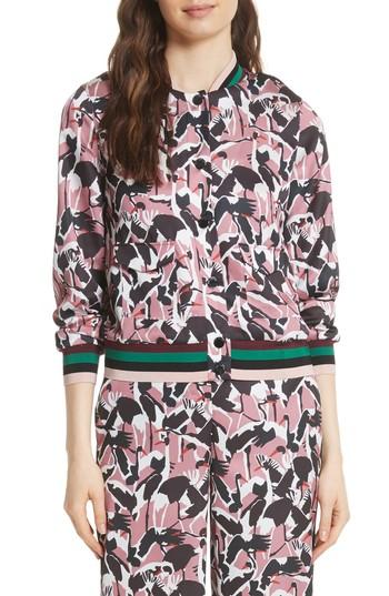 Women's Ted Baker London Oosel Silk Bomber Jacket - Pink