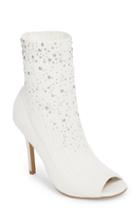 Women's Charles By Charles David Peep Toe Sock Bootie .5 M - White