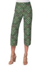Women's Akris Punto Madison Print Jacquard Crop Pants - Green