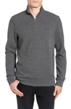 Men's Ted Baker London Slim Fit Quarter Zip Polo (m) - Grey