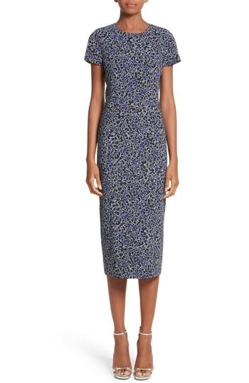 Women's Michael Kors Floral T-shirt Sheath Dress - Blue