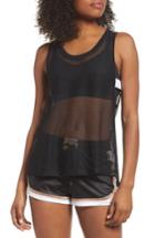 Women's Koral Line Mesh Tank Top - Black