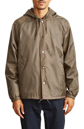 Men's Brixton Hark Water-resistant Coach's Jacket - Grey