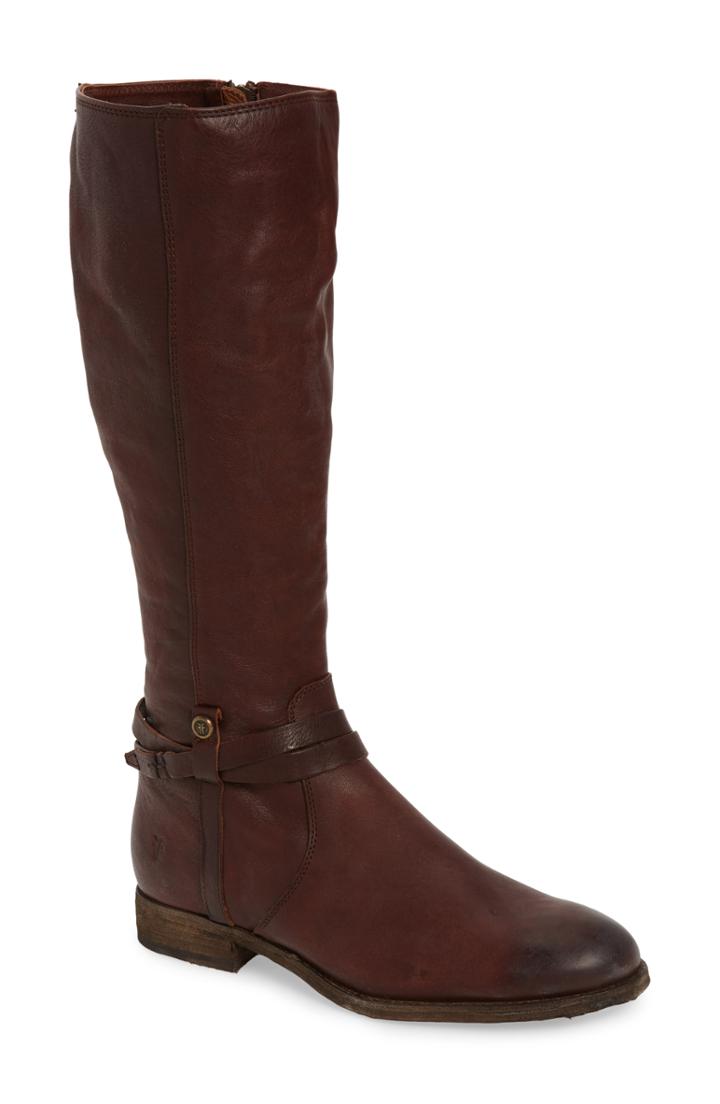 Women's Frye Melissa Belted Knee-high Riding Boot .5 Regular Calf M - Brown