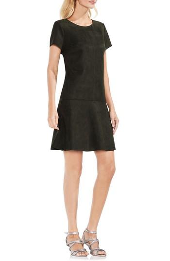 Women's Vince Camuto Faux Suede Scuba Dress - Green