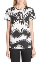 Women's Valentino Wave Logo Tee - Black