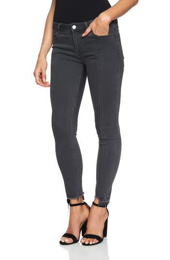 Women's 1.state Frayed Ankle Skinny Jeans - Grey