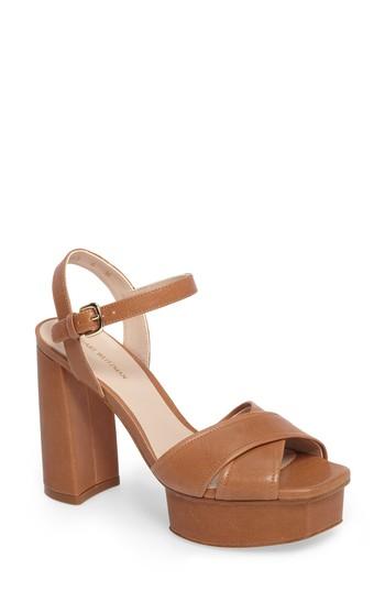 Women's Stuart Weitzman Exposed Platform Sandal M - Beige