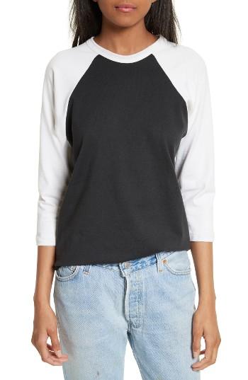 Women's Re/done The Baseball Tee - Black