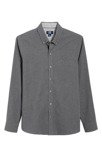 Men's Cutter & Buck Heather Non-iron Sport Shirt