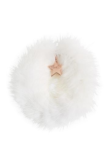 Jocelyn Genuine Mink Fur Hair Elastic, Size - White