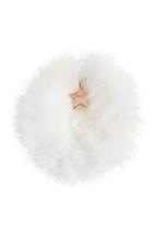 Jocelyn Genuine Mink Fur Hair Elastic, Size - White