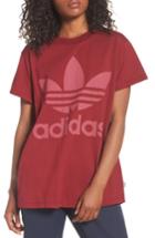 Women's Adidas Originals Trefoil Logo Tee - Red