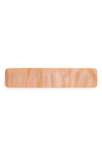 L. Erickson Nougat Rectangle Barrette, Size - Pink