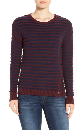 Women's Caslon Side Snap Sweater, Size - Blue
