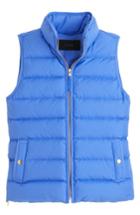 Petite Women's J.crew Anthem Down & Feather Fill Puffer Vest, Size P - Blue
