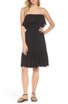 Women's Felicity & Coco Strapless Ruffle Blouson Jersey Dress - Black