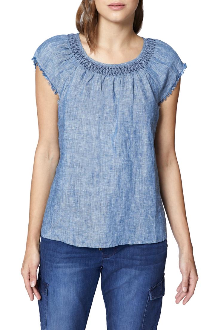 Women's Sanctuary Girly Vintage Denim Top - Blue