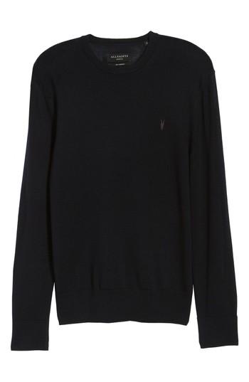 Men's Allsaints Mode Slim Fit Merino Wool Sweater - Blue