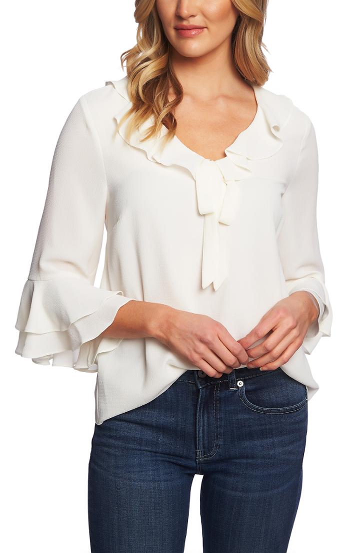 Women's Cece Tiered Sleeve Ruffle Blouse
