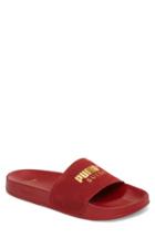 Men's Puma Leadcat Suede Slide Sandal M - Red