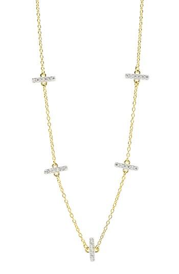 Women's Freida Rothman Radiance Crystal Station Necklace