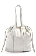 Topshop Premium Leather Drawstring Shoulder Bag -