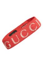 Gucci Teban Logo Headband, Size - Red
