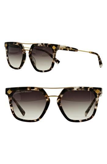 Women's Freida Rothman Beacon 52mm Aviator Sunglasses - Grey Tortoise