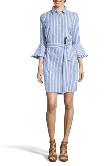 Women's Eci Ruffle Cuff Shirtdress - Blue
